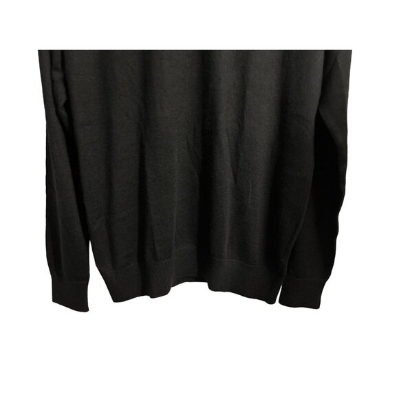 Allen Solly Knitted V-Neck Sweater Wool Blend Pullover in Black Long Sleeve Size - Picture 4 of 9